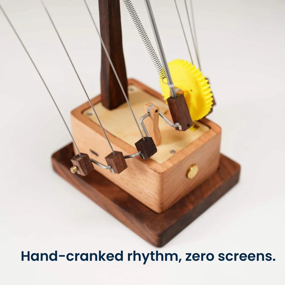 Handcrafted Wooden Manta Ray Automaton