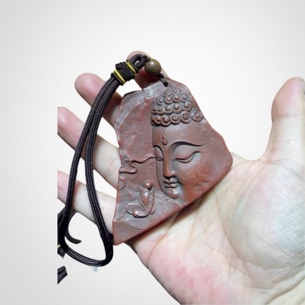 The child asked the Buddha Gobi original stone carving cultural toys handle piece pendant pendant