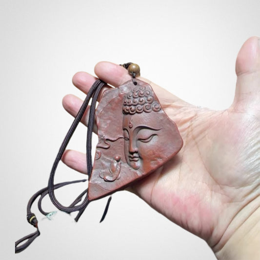 The child asked the Buddha Gobi original stone carving cultural toys handle piece pendant pendant