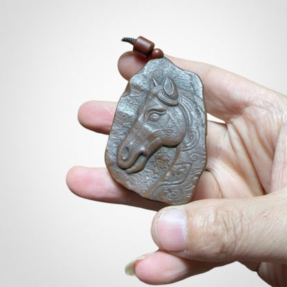 Horse to Success Gobi original stone carving play handles pendant