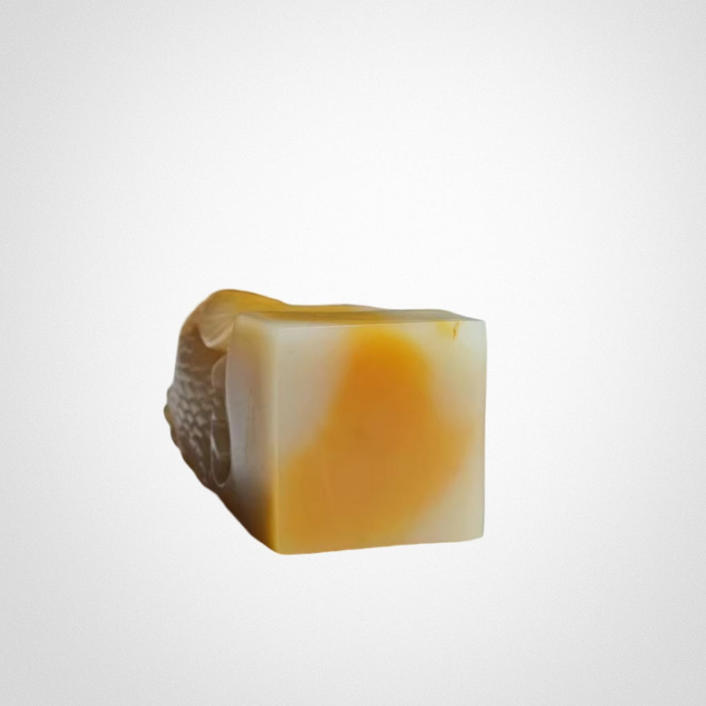 Shoushan Stone Goldfish Seal Ornament