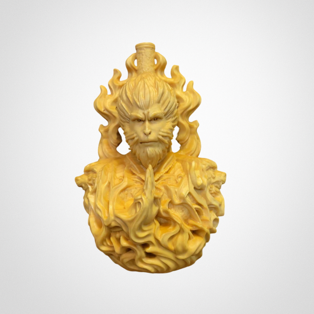 Boxwood Carving “Wukong” Ornament, Pendant, Handheld Piece, Carving Display