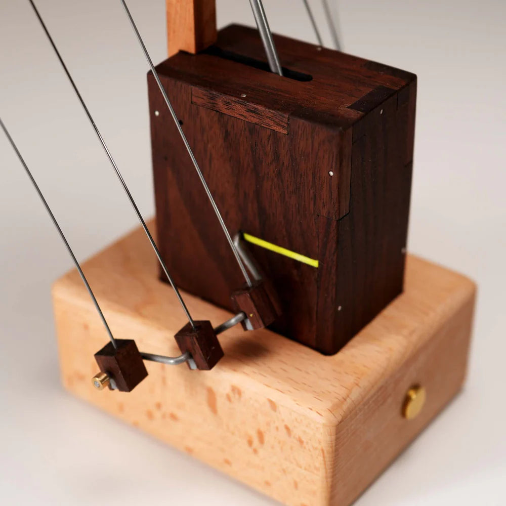 Handcrafted Wooden Manta Ray Automaton