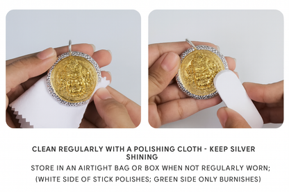 Handcrafted 24K Gold-Plated Sterling Silver Yellow Jambhala Pendant Necklace